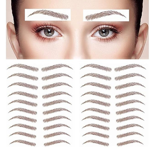 40 Pairs 6D Hair-Like Eyebrow Stickers Waterproof Natural Fake Tattoo Eyebrows Transfers Temporary Brow Tattoo Peel Off Grooming Shaping Sticker for Woman Makeup Tool
