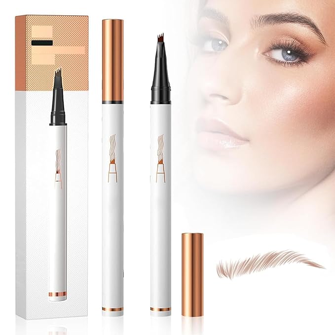 Eyebrow Tattoo Pencil 4 Fork Tip 3D Microblading,2024 New Magic Eyebrow Pencil 4-Tip Eyebrow Pencil Natural Makeup Fine Stroke,Upgraded Eye Brown Makeup Long-Lasting (Light Brown)