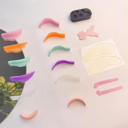 Katya Vinog Lash Lift Shields L Curl - Eyelash Lifting Shield, Bright Lami Lamination Roller, Silicone Perm Rod, No Glue On Eyelids, Soft Perming Pad Set for Lift and Tint - Ribbons & Eye Patches
