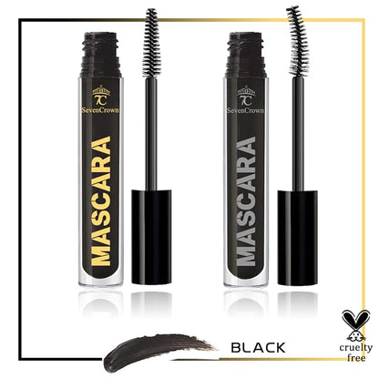 Mascara Black Waterproof Set |Curl & Volume Vegan & Cruelty-Free False Lash Effect | Holiday Gift for Beauty Lovers