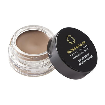 Arches & Halos Brow Sculpting Set - Dual Ended Brush With Brow Building Pomade In Warm Brown - Define, Brush And Blend Brows - Easily Fill, Sculpt Sleek Eyebrows - Vegan, Cruelty Free Makeup - 2 Pc