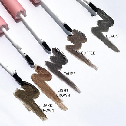 Eyebrow Tint Kit - Instant Brow Color, Professional Makeup Tinted Mascara, Eyelash and Brow Dye With Natural Effects - Safe & Easy to Use - Light Brown