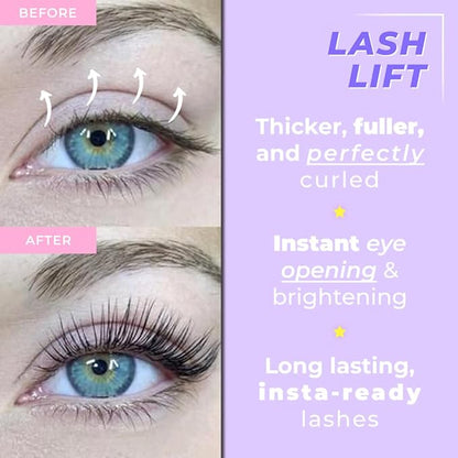 Lash Lift Kit with Keratin by CICI | Instant Perming, Lifting & Curling for Eyelashes | Long Lasting Professional Salon Results for a Supermodel Look | Includes Glue, Supplies and Expert Instructions