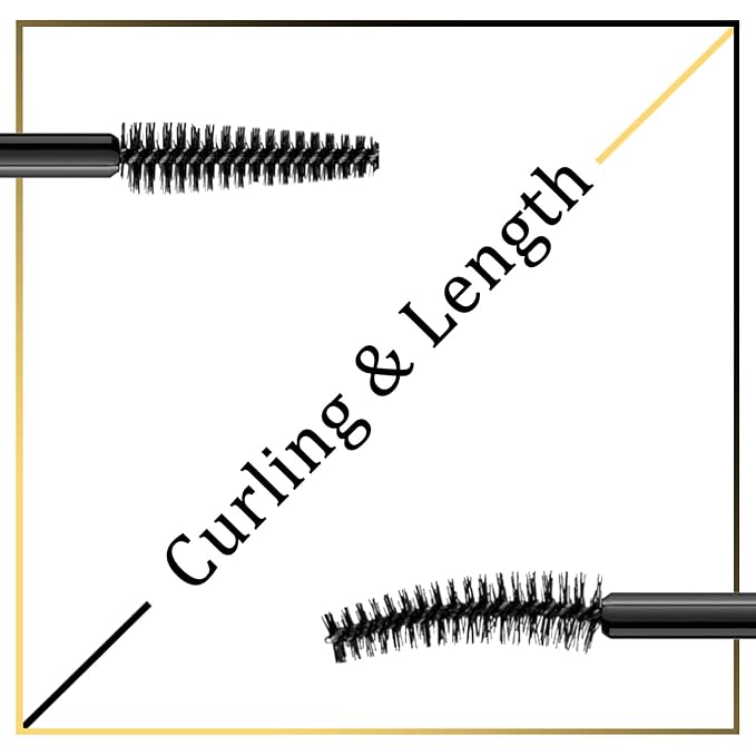 Mascara Black Waterproof Set |Curl & Volume Vegan & Cruelty-Free False Lash Effect | Holiday Gift for Beauty Lovers