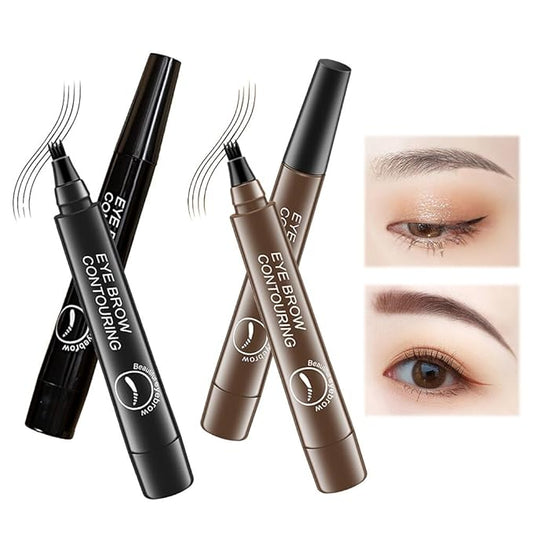 Eyebrow Pencil Microblading Eyebrow Pen Instant Lift Brow Pencil 4 Fork Tip Waterproof Eyebrow Pencil Fills Brows Makeup All-Day Natural Makeup Effect For Mother's Day gift