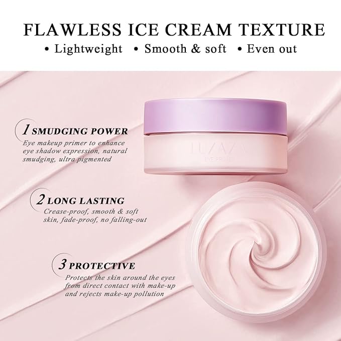 Eyeshadow Primer, Eye primer＆Eyeliner Primer, Cream Matte Eye Shadow Base, Makeup Looks - Lasts All Day-0.35 oz
