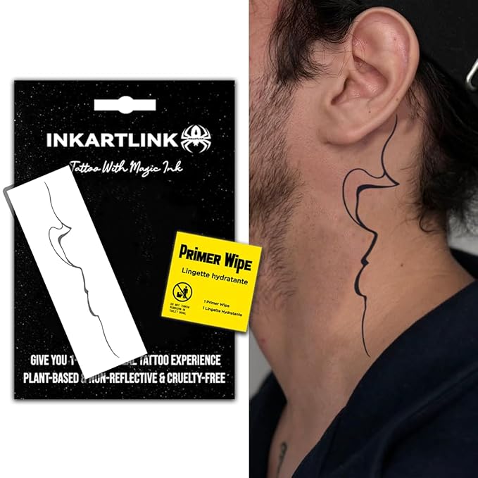 Semi Permanent Tattoo, Temporary Tattoo, party tattoo, beautiful and realistic design, fun tattoo experience, cruelty-free, non-reflective, waterproof (Ink Art 3)