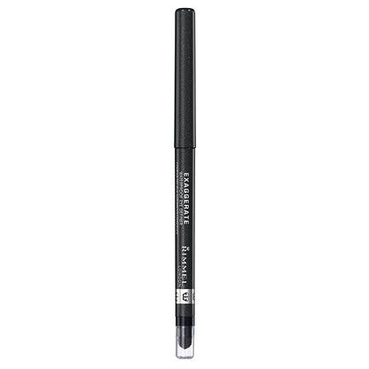 Rimmel London Exaggerate Waterproof Eye Definer Eyeliner, Highly Pigmented, Long-Wearing, Built-In Smudger, 263, Starlit Black, 0.01oz