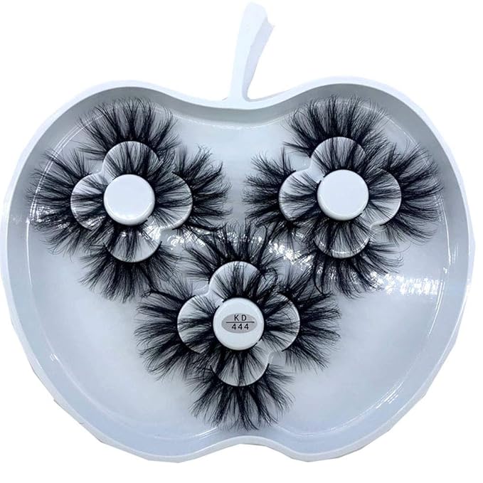 HBZGTLAD 9 pairs Natural Long False Eyelashes 25mm 5d Mink Eyelashes Thick Full Strip Lashes Luxury Makeup Dramatic Lashes 3D Mink Lashes (KD-444)