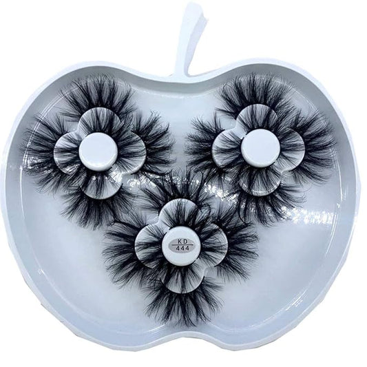 HBZGTLAD 9 pairs Natural Long False Eyelashes 25mm 5d Mink Eyelashes Thick Full Strip Lashes Luxury Makeup Dramatic Lashes 3D Mink Lashes (KD-444)