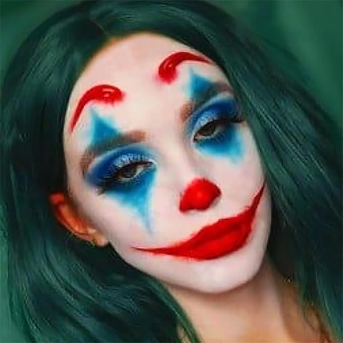 Mysense Red White and Blue Face Paint,Patriotic USA Flag Makeup,4th of July Outfit Accessories,Water Based Non-toxic Cream Body Paint for Adults and Kids Halloween SFX Cosplay Clown Makeup,0.6oz/pc