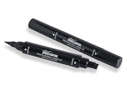 Secret Xpress Control Winged Eyeliner Stamp Waterproof Long Lasting Liquid Black Pen Cat Eye Matte Eye Makeup (Black - 1 Pack)
