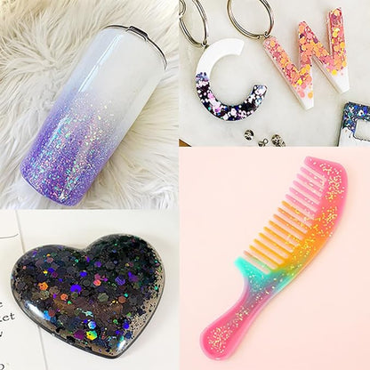 Holographic Glitter for Craft,Set of 12 Colors Fine Glitter,Laser Extra Fine for Resin Arts,Assorted for Body,0.3mm for Nail Art