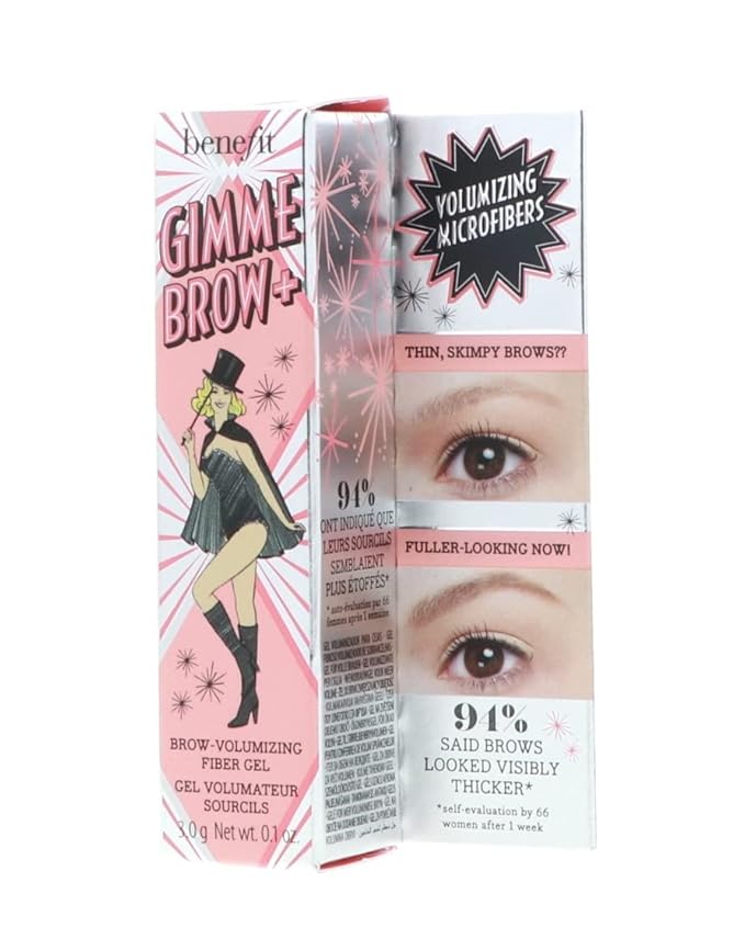 Benefit Gimme Brow + Volumizing Eyebrow Fiber Gel Bundle (Neutral Light Brown, 0.1oz, 2-Pack) (2 Items)