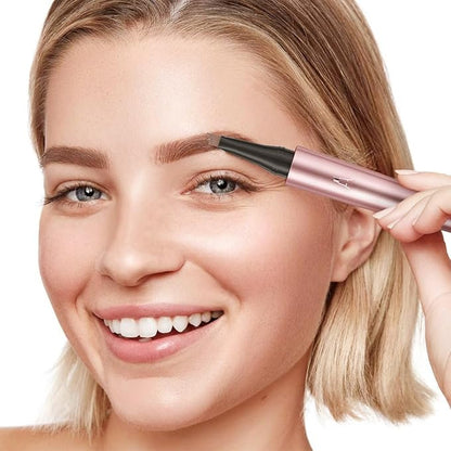 2025 Upgrade Microblading Eyebrow Pencil, 3D Waterproof 4-Tip Magic Eyebrow Pencil, Natural Makeup Long-Lasting Fine Stroke Magic, 4 Fork Tip 3D Microblading Waterproof (black)
