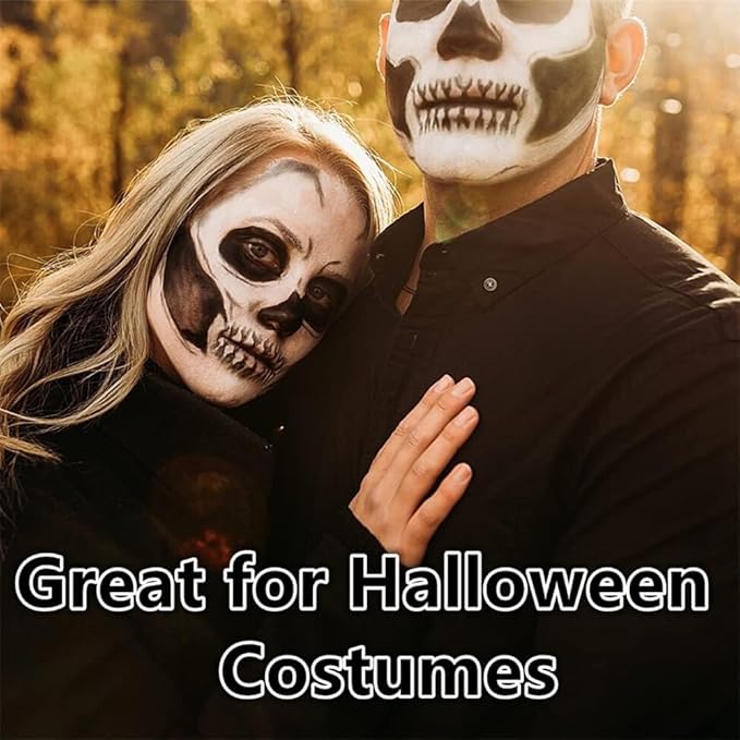 Go Ho Black Face Paint Washable for Halloween Makeup,Water Based Black Raven Makeup Face Paint,Creamy to Gel Body Paint Palette for Adults Children SFX Cosplay Costumes Festivals Makeup,25g