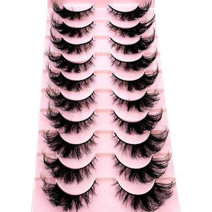 HBZGTLAD Soft Mink Eyelashes 3D Curl Winged End Eye Elongated Fake Lashes Thick Handmade Natural False Eyelash Messy Cross Lash Wholesale (AD-109)