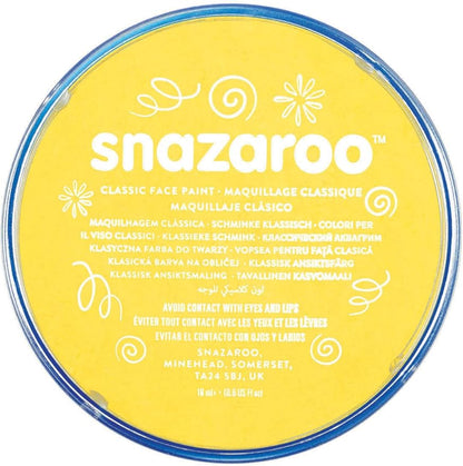 Snazaroo Classic Face and Body Paint, 18.8g (0.66-oz) Pot, Bright Yellow