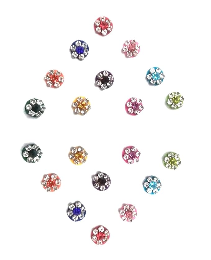 Multi Colour Stone Bindi For Women Ladies Girls Wedding Party Makeup..