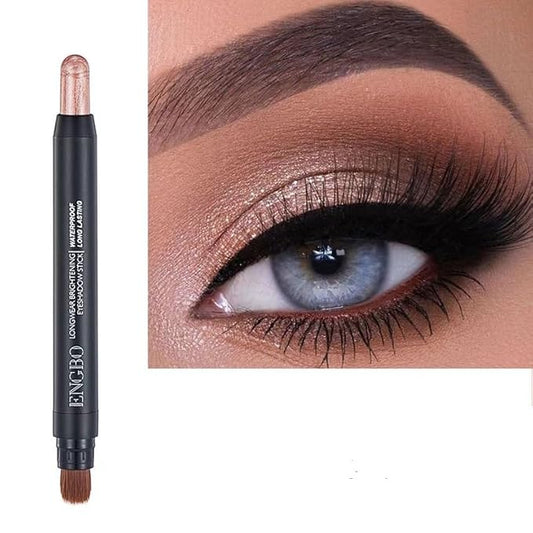 -Powder Waterproof Eyeshadow Stick – Champagne Shimmer – Long-Lasting, Crease-Proof, Medium Golden-Beige Shimmer Cream Eyeshadow with Built-in Smudger (03, 2G)
