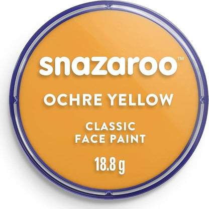 Snazaroo Classic Face and Body Paint, 18.8g (0.66-oz) Pot, Ochre Yellow