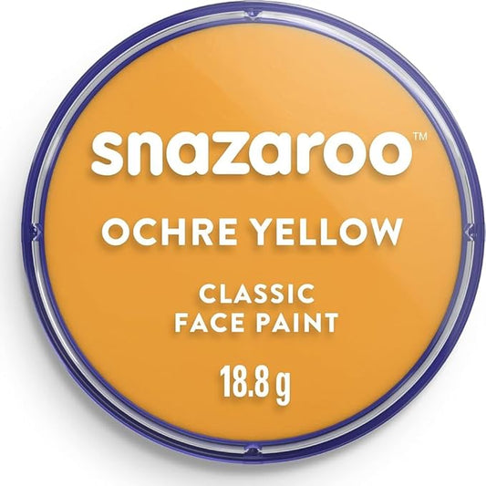 Snazaroo Classic Face and Body Paint, 18.8g (0.66-oz) Pot, Ochre Yellow