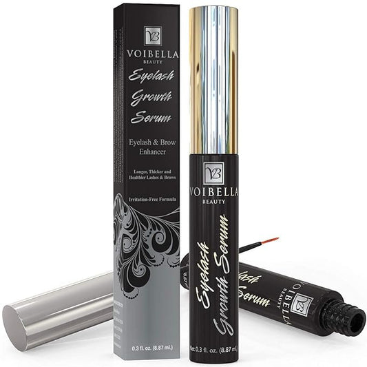 Voibella Eyelash Growth Serum and Eyebrow Appearance Enhancer 8.87ML - Natural Eye Lash Beauty Enhancing and Brow Serum To Boost Healthy Aspect and Show Thick, Longer, Lush and Lavish Lashes