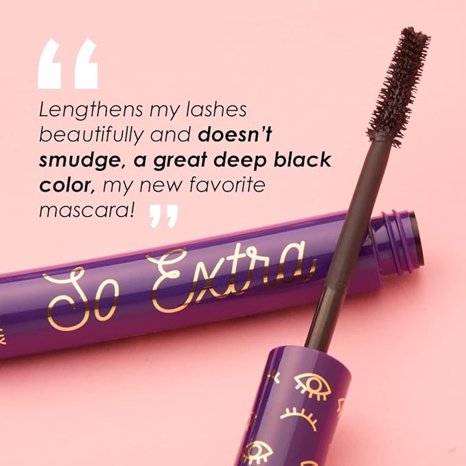 Winky Lux | So Extra Mascara and Liquid Eyeliner Bundle | Lengthening Mascara | Liquid Eyeliner | Black