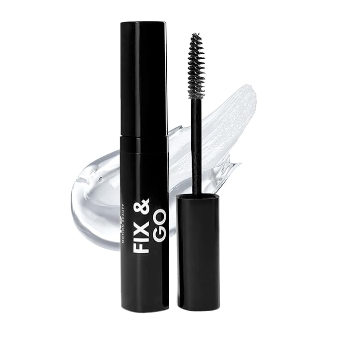 Fix & Go: Clear Waterproof Eyebrow Gel with Brush, Gym-Ready, Workouts & Sports Longwear Definition, Sweat Proof Makeup for Brows, Multiuse for Flyaway Hair and Lashes, 0.14 Fl Oz