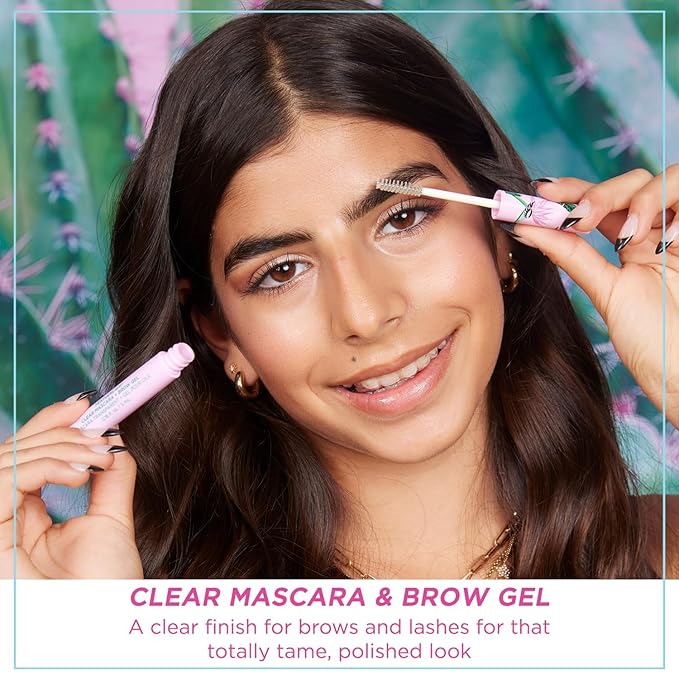 Petite 'n Pretty Best in Brow Makeup Kit - Featherlight Clear Mascara & Brow Gel, Eyebrow Pencil & Makeup Bag for Kids, Tweens and Teens - Natural, Clean, Non-toxic - Made in USA (Light)