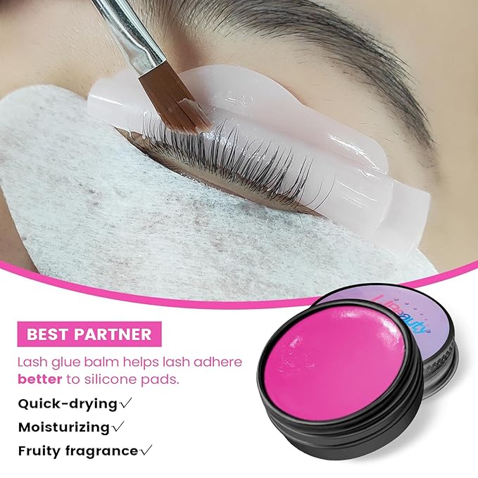 Libeauty Lash Lift Kit with Lash Glue Balm, 2-in-1 Eyelash Perm Kit, 4-6 Weeks Eyelash Lift & Eyebrow Lamination, Complete Tools for Beginners & Professionals