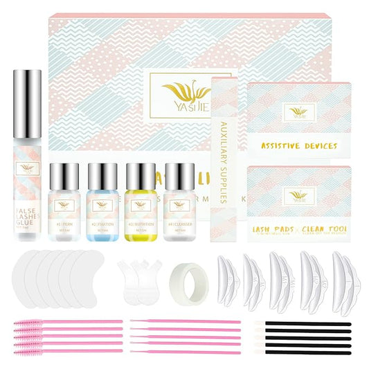 Lash Lift Kit, Eyelash Perm Kit, Semi-Permanent Curling Lash Perm Kit for Quick Lifting, Perming, Curling and Beautify Your Eyelashes, Professional Eyelash Lifting Tools for Salon & Home Use