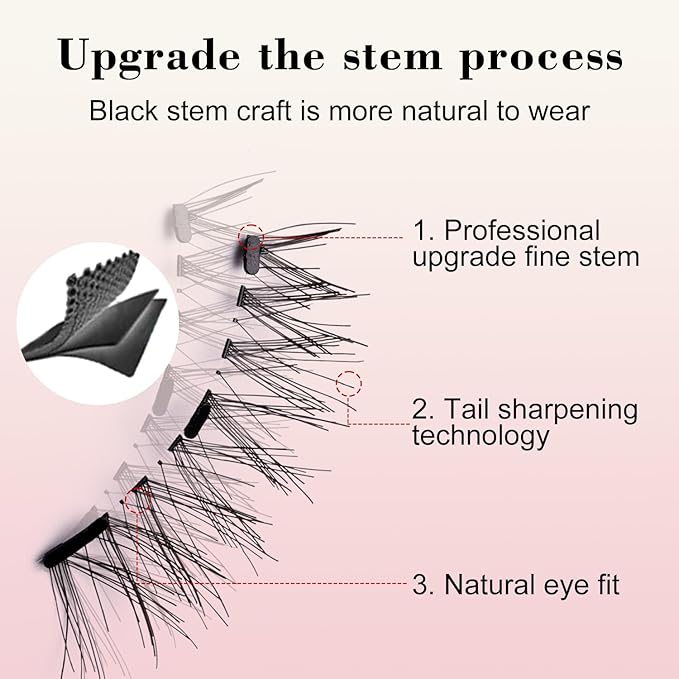 Magnetic Eyelashes with Applicator Kit, Magnetic Lashes without Eyeliner,Glue-free False Lashes, Complete Travel-Ready Kit,Suit for Natural Makeup Black Faux Cils