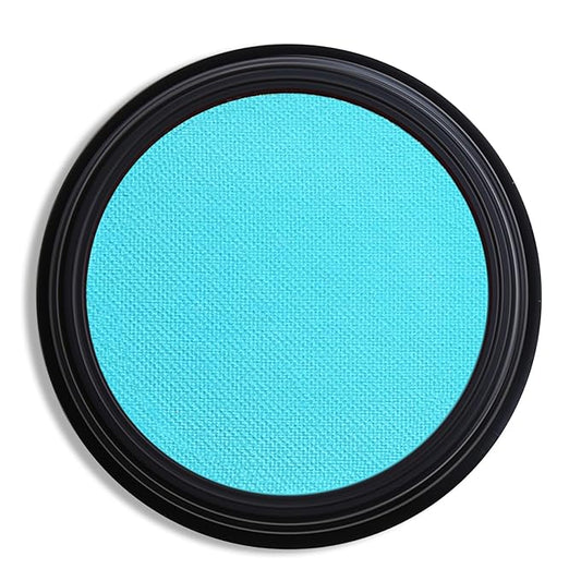 Single Light Blue Eyeshadow, Pressed Powder Matte Eye-Shadow Palette Make-up, Blendable Long Lasting High Pigment Blue Eye Makeup Halloween Eye Paint & Face Body Paint