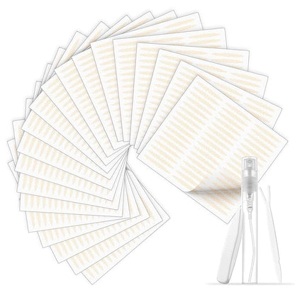 960 Pcs Double Eyelid Tape Invisible Breathable Eyelid Tape Lifter Strips for Hooded Eyes Natural Long-Lasting Lace Double Eye Lid Sticker with Tools - 20 Sheets Olive Shape