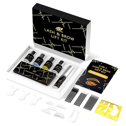 Lash Lift Kit - Professional Eyelash Lift & Perm Kit for Salon-Quality Curls, Long-Lasting Lash Lift & Perm at Home, Gentle DIY Lash Kit with Lash Perm Solutions
