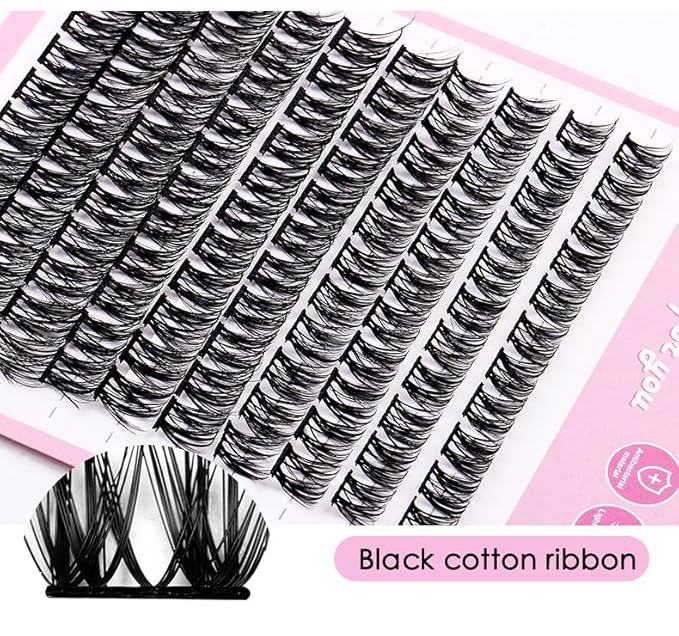 Eyelash Clusters -Wispy Lash Clusters, Individual Lashes, Mixed Lash Clusters, False Eyelash Extensions, DIY Lash Extension for Self Application (FD10-4 C-Curl 0.05D 70D 110PCS 10-14mm Mix)