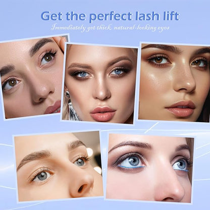 Lash Lift Kit & Brow Lamination Kit - 4 in 1 Professional Black Eyelash and Eyebrow Perm Kit - Results up to 8 Weeks -Easy to Apply and Long Lasting Finish -Suitable for Salon & Home
