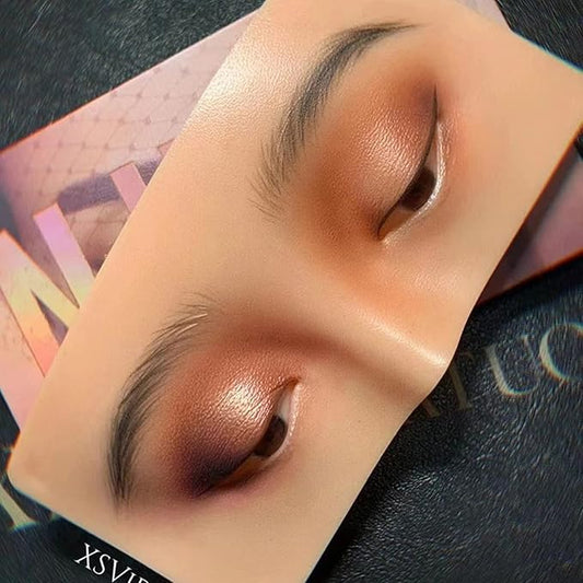 muzlee Face Eyes Makeup Practice Board 3D Realistic Face Skin Board Practice Model for Eyeshadow Eyeliner Eyebrow Lash Mapping