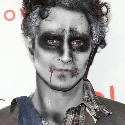 MEICOLY Grey Face Paint Stick(1.06 Oz),Sweatproof Waterproof Full Body Paint Stick,Face Painting for Halloween SFX Zombie Homestuck Grayscale Cosplay Makeup