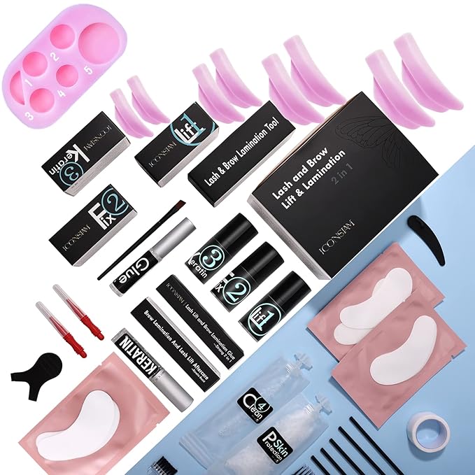 Lash Lift Brow Lamination 2 in 1, Rapid Eyelash and Eyebrow Lifting Kit, DIY Perming Lashes at Home Or Salon Usage Be Eye Voluminous for 6 Weeks about 15 Applications (10ml Lash&Brow Lift Airless