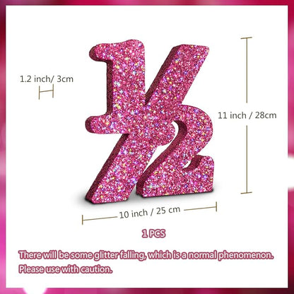 1/2 Glitter Number (Rose)