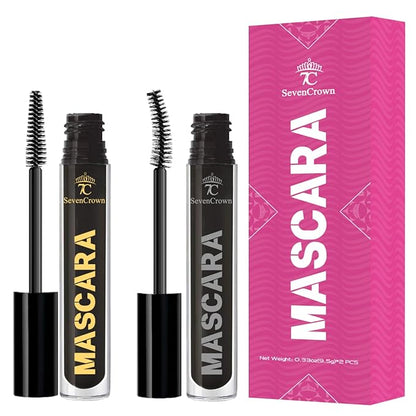 Mascara Black Curling & Length Waterproof Mascara Makeup Set | Vegan & Cruelty-Free | Holiday Gift for Beauty Lovers