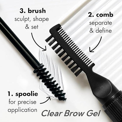 Microblading Eyebrow Pen Kit - Waterproof Brow Makeup Set with Eyebrow Pencil, Eyebrow Gel Clear, Eyeliner, Dual-ended Eyebrow Brush, Natural Looking Brows with Long-Lasting All-Day Hold - Brunette