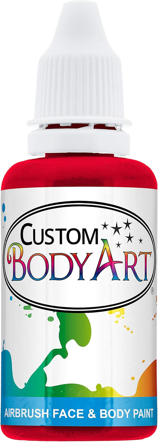1-ounce Red Water Based Airbrush Body Art & Face Paint