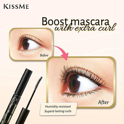 HEROINE MAKE by KISSME Curl Keep Mascara Base, Waterproof, Long-Lasting Clear Primer for Enhanced Lash Curl and Definition, White Essence Formula, 0.21 fl oz
