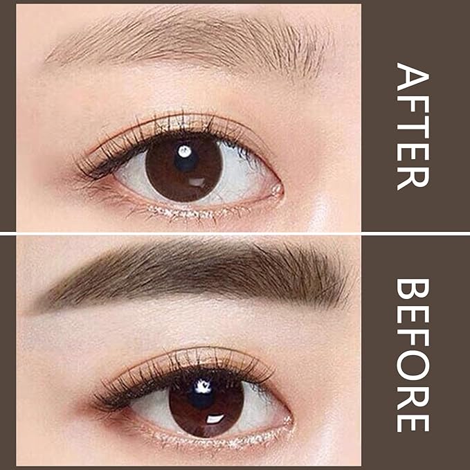 Eyebrow Pencil Microblading Eyebrow Pen Instant Lift Brow Pencil 4 Fork Tip Waterproof Eyebrow Pencil Fills Brows Makeup All-Day Natural Makeup Effect For Mother's Day gift (Light Brown*2)