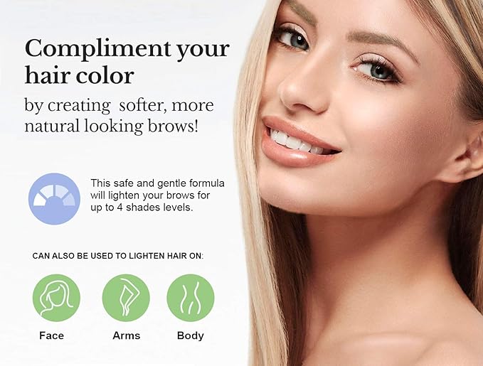 Godefroy Eyebrow Color Lightening Crème, 2 Application Kit, .34 Oz