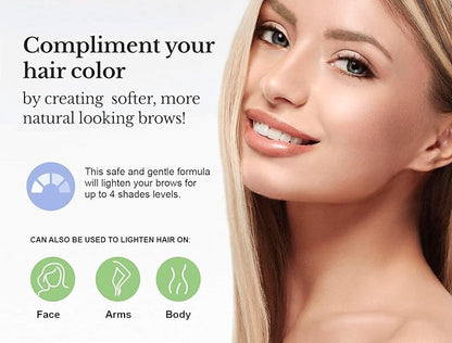 Godefroy Eyebrow Color Lightening Crème, 2 Application Kit, .34 Oz