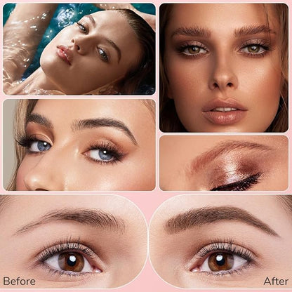 2024 New Magic Eyebrow Pencil, New 3D Waterproof Microblading Eyebrow Pencil Contouring Pen, 4-Tipped Precise Brow Pen, Long-Lasting Natural Fine Stroke Eyebrow Pen (b-black)